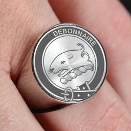 ScotsTee Shop Scottish Bethune Crest Scottish Clan Silver Gold Ring