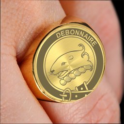 ScotsTee Shop Scottish Bethune Crest Scottish Clan Silver Gold Ring