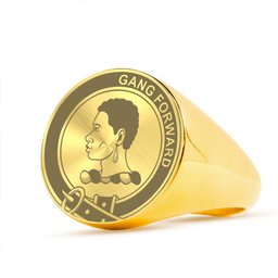ScotsTee Shop Scottish Stirling of Keir Crest Scottish Clan Silver Gold Ring