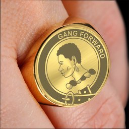 ScotsTee Shop Scottish Stirling of Keir Crest Scottish Clan Silver Gold Ring