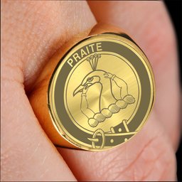 ScotsTee Shop Scottish Murray of Tullibardine Crest Scottish Clan Silver Gold Ring