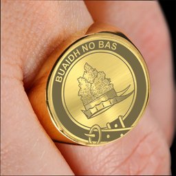 ScotsTee Shop Scottish McNeil of Barra Crest Scottish Clan Silver Gold Ring