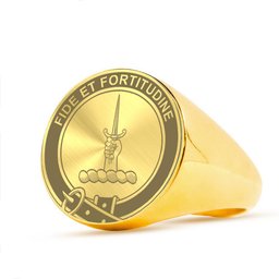 ScotsTee Shop Scottish Shaw Of Tordarroch Crest Scottish Clan Silver Gold Ring