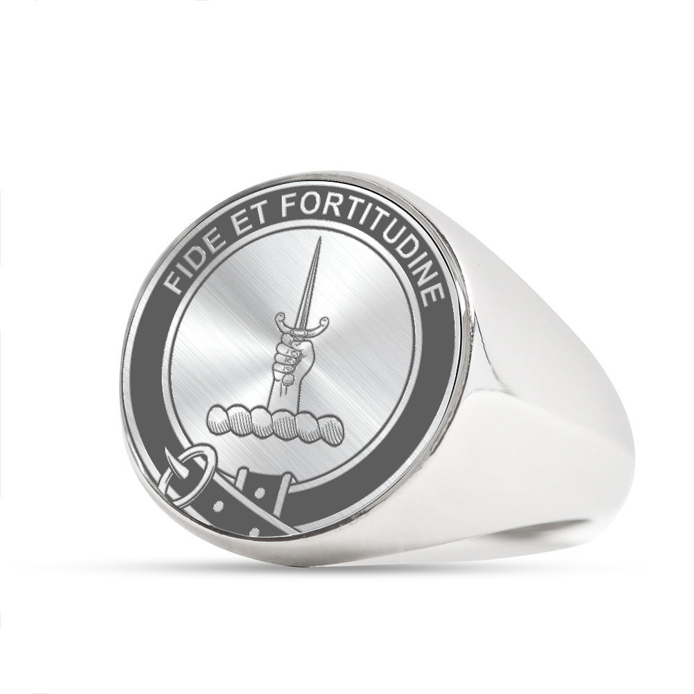 ScotsTee Shop Scottish Shaw Of Tordarroch Crest Scottish Clan Silver Gold Ring