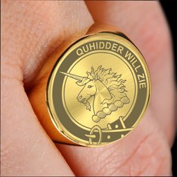 ScotsTee Shop Scottish Stewart of Appin Crest Scottish Clan Silver Gold Ring