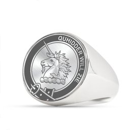 ScotsTee Shop Scottish Stewart of Appin Crest Scottish Clan Silver Gold Ring
