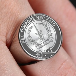 ScotsTee Shop Scottish McDonald of Glencoe Crest Scottish Clan Silver Gold Ring