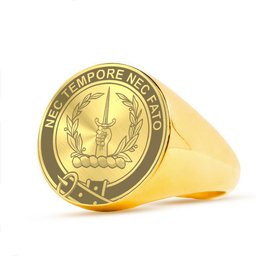 ScotsTee Shop Scottish McDonald of Glencoe Crest Scottish Clan Silver Gold Ring