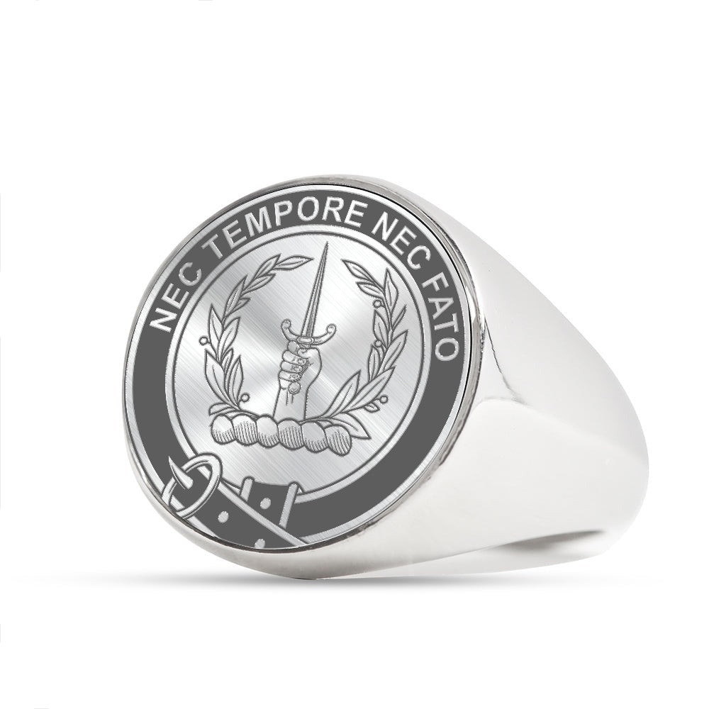 ScotsTee Shop Scottish McDonald of Glencoe Crest Scottish Clan Silver Gold Ring
