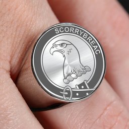 ScotsTee Shop Scottish MacNicol of Scorrybreac Crest Scottish Clan Silver Gold Ring