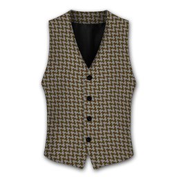 ScotsTee Shop Scottish Shepherd Brown & White Tartan Waistcoat Sleeveless Suit Vest
