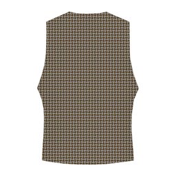 ScotsTee Shop Scottish Shepherd Brown & White Tartan Waistcoat Sleeveless Suit Vest