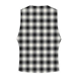 ScotsTee Shop Scottish MacFie Black & White Modern Tartan Waistcoat Sleeveless Suit Vest