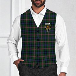 ScotsTee Shop Scottish Alison Crest Tartan Waistcoat Sleeveless Suit Vest