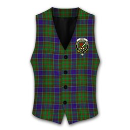 ScotsTee Shop Scottish Adam Crest Tartan Waistcoat Sleeveless Suit Vest