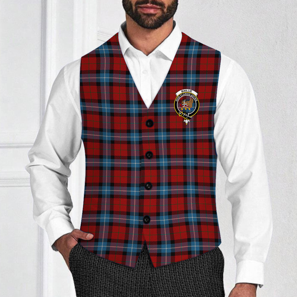 ScotsTee Shop Scottish Baillie of Polkemmet Red Crest Tartan Waistcoat Sleeveless Suit Vest