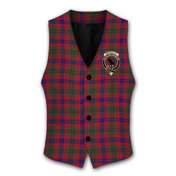 ScotsTee Shop Scottish Abernethy Colerain, USA Crest Tartan Waistcoat Sleeveless Suit Vest
