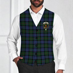 ScotsTee Shop Scottish Baird Crest Tartan Waistcoat Sleeveless Suit Vest