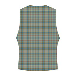 ScotsTee Shop Scottish Balfour Blue Crest Tartan Waistcoat Sleeveless Suit Vest