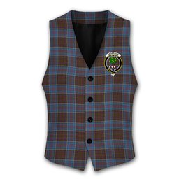 ScotsTee Shop Scottish Anderson STS Crest Tartan Waistcoat Sleeveless Suit Vest