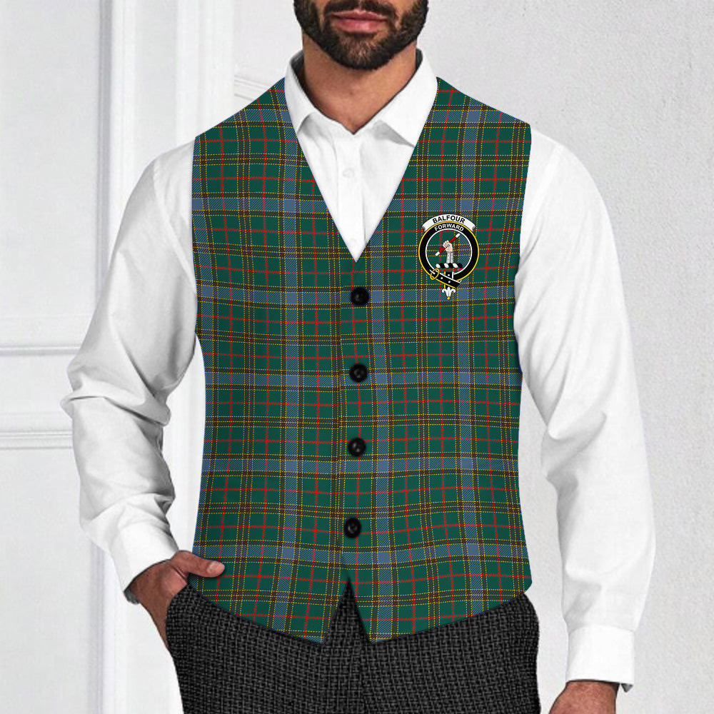 ScotsTee Shop Scottish Balfour Hunting Modern Crest Tartan Waistcoat Sleeveless Suit Vest