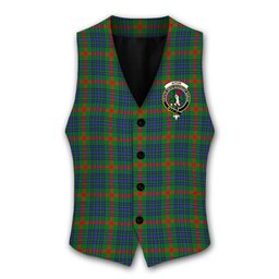 ScotsTee Shop Scottish Aiton SC Crest Tartan Waistcoat Sleeveless Suit Vest
