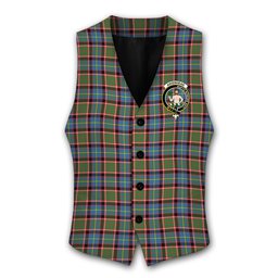 ScotsTee Shop Scottish Aikenhead Crest Tartan Waistcoat Sleeveless Suit Vest