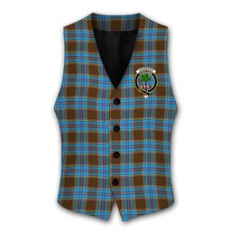 ScotsTee Shop Scottish Anderson SC Crest Tartan Waistcoat Sleeveless Suit Vest