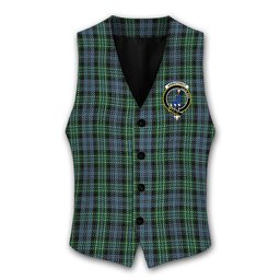 ScotsTee Shop Scottish Arbuthnott - TD Crest Tartan Waistcoat Sleeveless Suit Vest