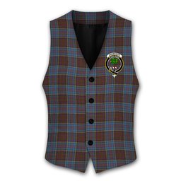 ScotsTee Shop Scottish Anderson Highland Society of London Crest Tartan Waistcoat Sleeveless Suit Vest