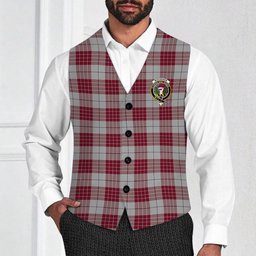 ScotsTee Shop Scottish Buchanan 1842 Crest Tartan Waistcoat Sleeveless Suit Vest