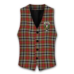 ScotsTee Shop Scottish Buchanan Old Dress Crest Tartan Waistcoat Sleeveless Suit Vest