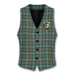 ScotsTee Shop Scottish Brisbane Modern Crest Tartan Waistcoat Sleeveless Suit Vest