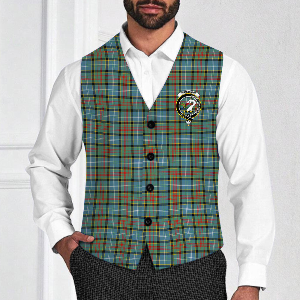 ScotsTee Shop Scottish Brisbane Modern Crest Tartan Waistcoat Sleeveless Suit Vest