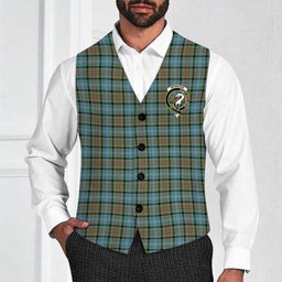 ScotsTee Shop Scottish Brisbane Modern Crest Tartan Waistcoat Sleeveless Suit Vest