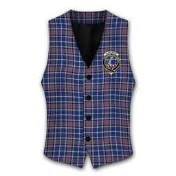 ScotsTee Shop Scottish Alexander of Menstry Modern Crest Tartan Waistcoat Sleeveless Suit Vest