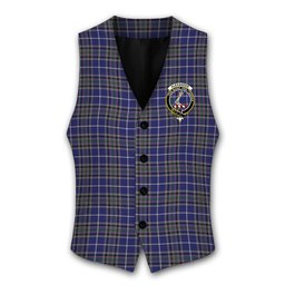 ScotsTee Shop Scottish Alexander of Menstry Crest Tartan Waistcoat Sleeveless Suit Vest