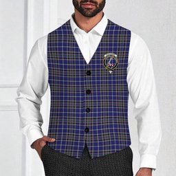 ScotsTee Shop Scottish Alexander of Menstry Crest Tartan Waistcoat Sleeveless Suit Vest