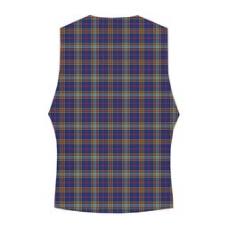 ScotsTee Shop Scottish Balfour Blue Modern Crest Tartan Waistcoat Sleeveless Suit Vest
