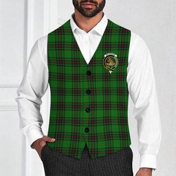 ScotsTee Shop Scottish Beveridge Crest Tartan Waistcoat Sleeveless Suit Vest