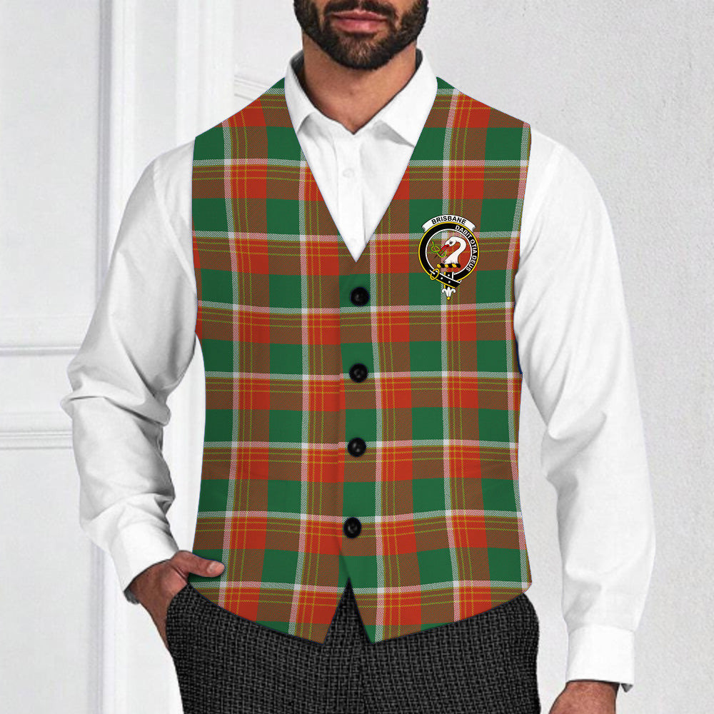 ScotsTee Shop Scottish Brisbane Ancient Crest Tartan Waistcoat Sleeveless Suit Vest