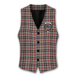 ScotsTee Shop Scottish Bruce of Kinnaird Modern Crest Tartan Waistcoat Sleeveless Suit Vest