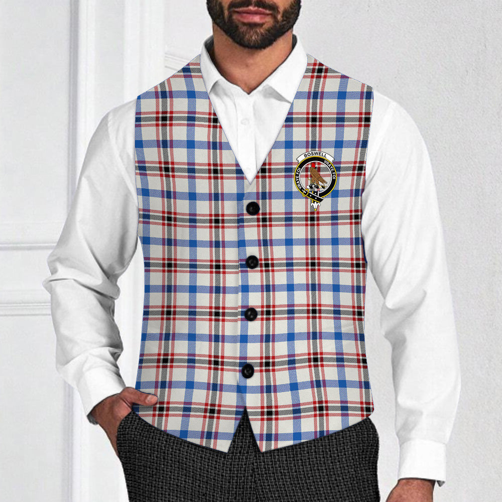 ScotsTee Shop Scottish Boswell Dress Modern Crest Tartan Waistcoat Sleeveless Suit Vest