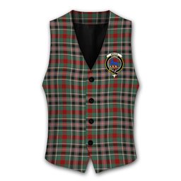 ScotsTee Shop Scottish Bruce of Kinnaird Crest Tartan Waistcoat Sleeveless Suit Vest