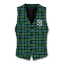 ScotsTee Shop Scottish Black Watch Ancient Clan Crest Tartan Waistcoat Sleeveless Suit Vest