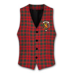 ScotsTee Shop Scottish Brown of Castledean (Broun of Castledean) Modern Crest Tartan Waistcoat Sleeveless Suit Vest
