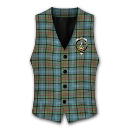 ScotsTee Shop Scottish Caldwell Crest Tartan Waistcoat Sleeveless Suit Vest