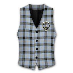 ScotsTee Shop Scottish Bell of the Borders Ancient Crest Tartan Waistcoat Sleeveless Suit Vest