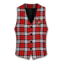ScotsTee Shop Scottish Brodie Dress Modern Crest Tartan Waistcoat Sleeveless Suit Vest