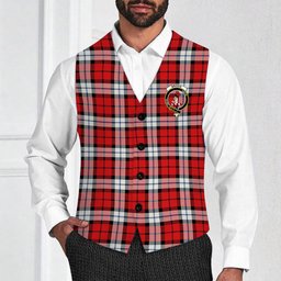 ScotsTee Shop Scottish Brodie Dress Modern Crest Tartan Waistcoat Sleeveless Suit Vest